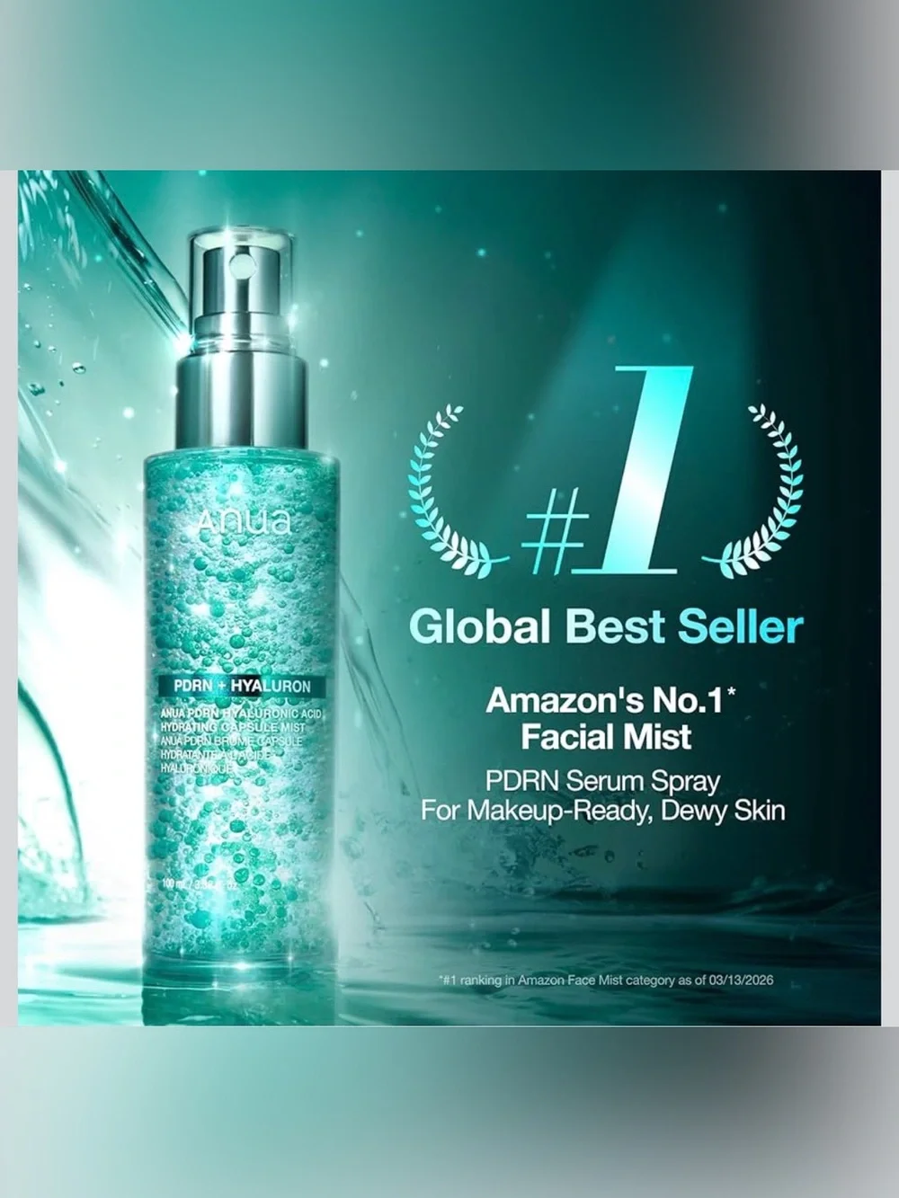 Anua PDRN 100 Hyaluronic Acid Hydrating Mist
